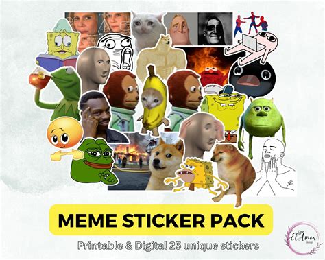 meme stickers|100 pack of stickers meme.